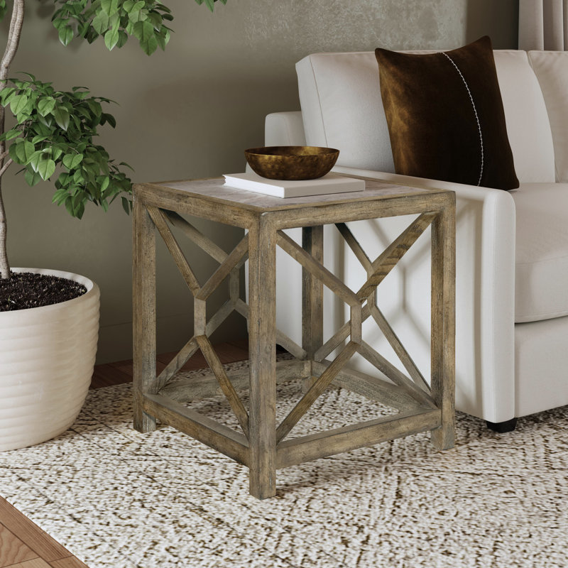 Macaron End Table, Brown