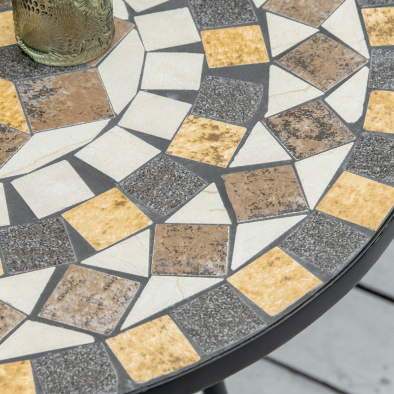 Round Metal Outdoor Bistro Table , 96.50cm cm W 96.50cm cm D