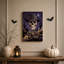 «Cowboy Skull and Rattlesnake in Purple Desert», art sur toile-1070135540