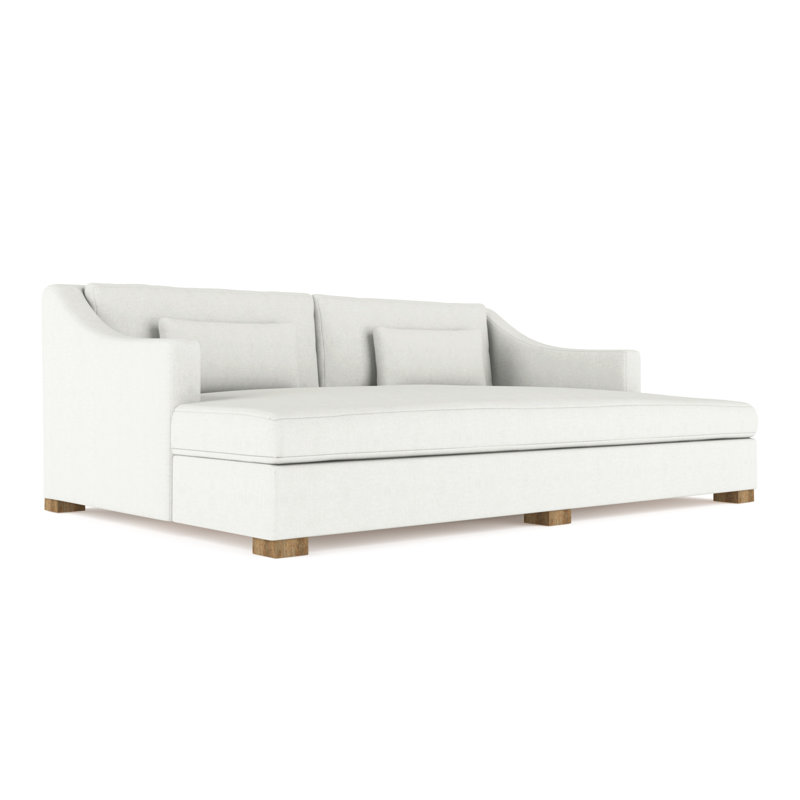 Crosby Slope Arm Daybed, Vintage Leather Blanc, Weathered