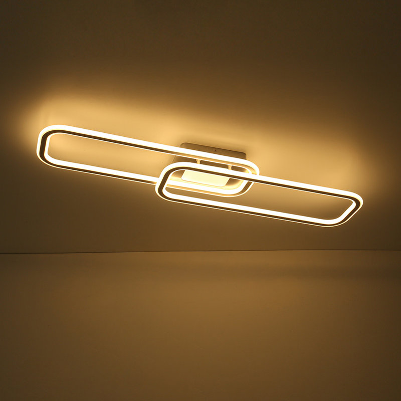 Plafonnier semi-encastré 40,9 po, Nickel
