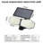 2 - Head LED Solar Powered Dusk to Dawn Outdoor Security Spotlight with Motion Sensor and Timer