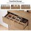 Commode haute 5 tiroirs moderne en bois avec tiroirs profonds-557049408