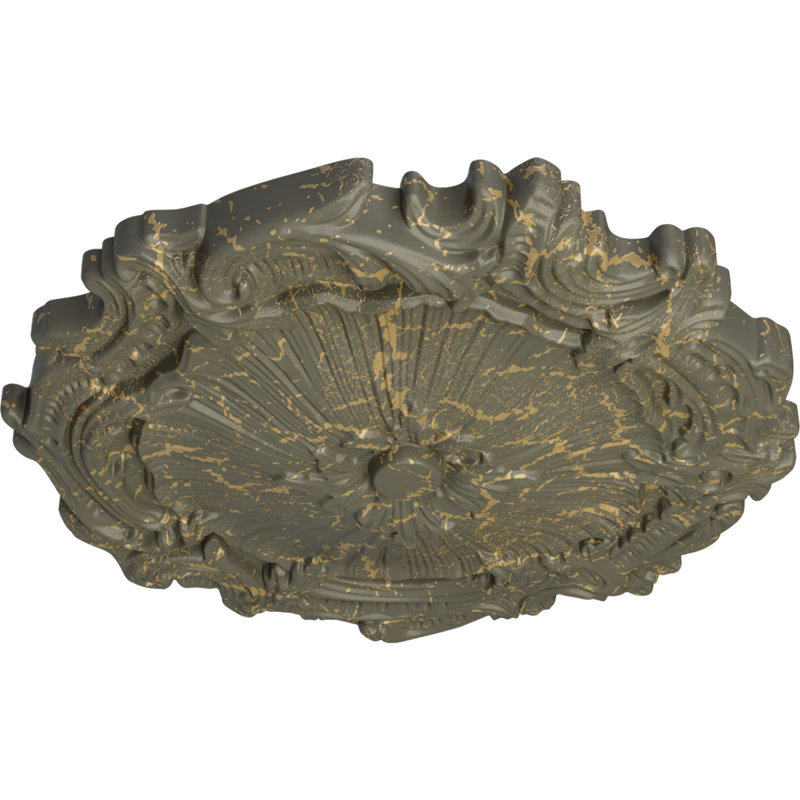Médaillon de plafond H 16,75 po x l 16,75 po x P 1,375 po Plymouth, Hamamélis craquelé