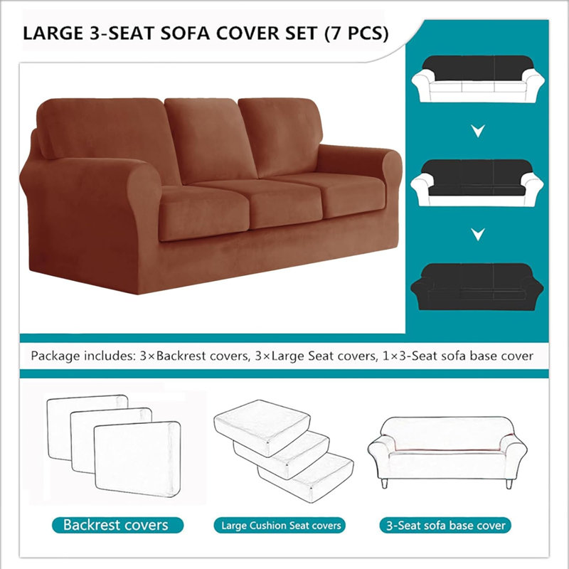 Outdoor Patio Sofa Cover, Brown