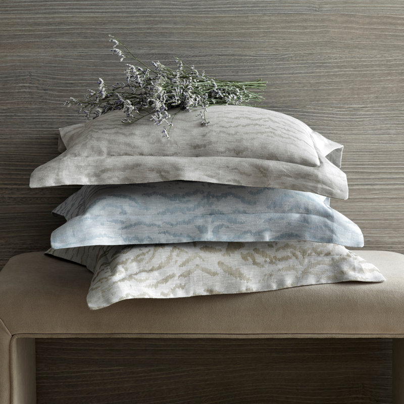 Raja Animal Print 100% Linen Sham, Raja Coast, King