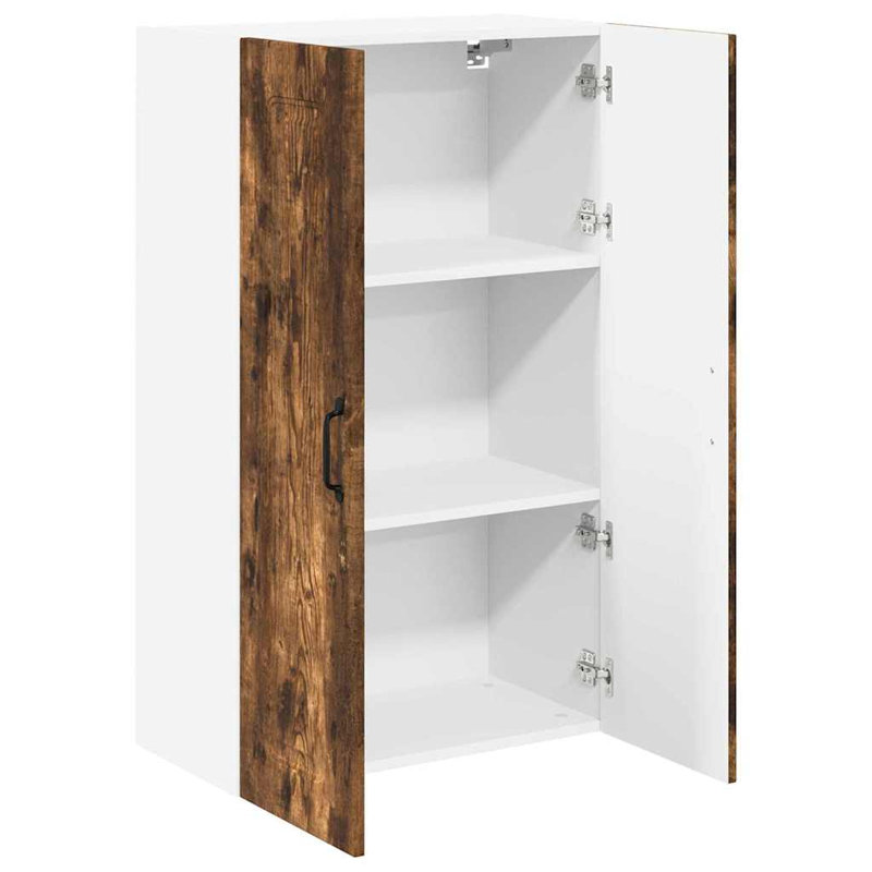 Vidaxl Kitchen Wall Cabinet With Shelf Sonoma Oak 80 X 31 X 100 Cm, 100cm H x 60cm W x 31cm D, Smoked Oak