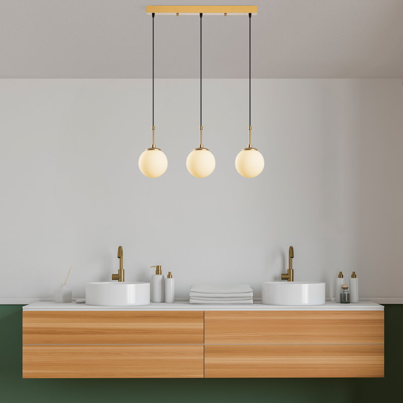 Lustre, H 5,91 po x l 5,91 po x P 15,75 po, Or