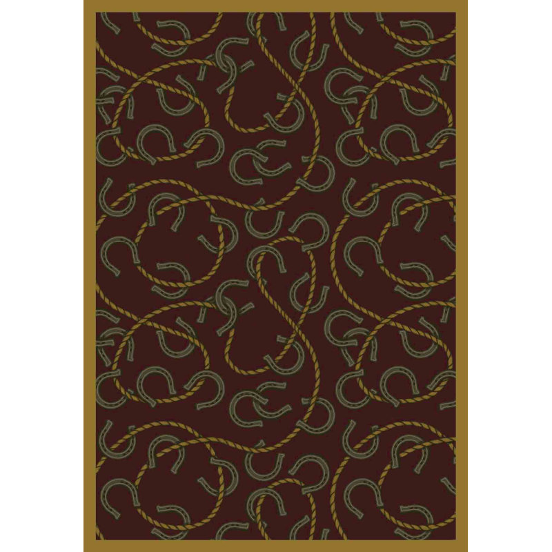 Whimsy Rodeo Area Rug, Rectangle 5'4" x 7'8"