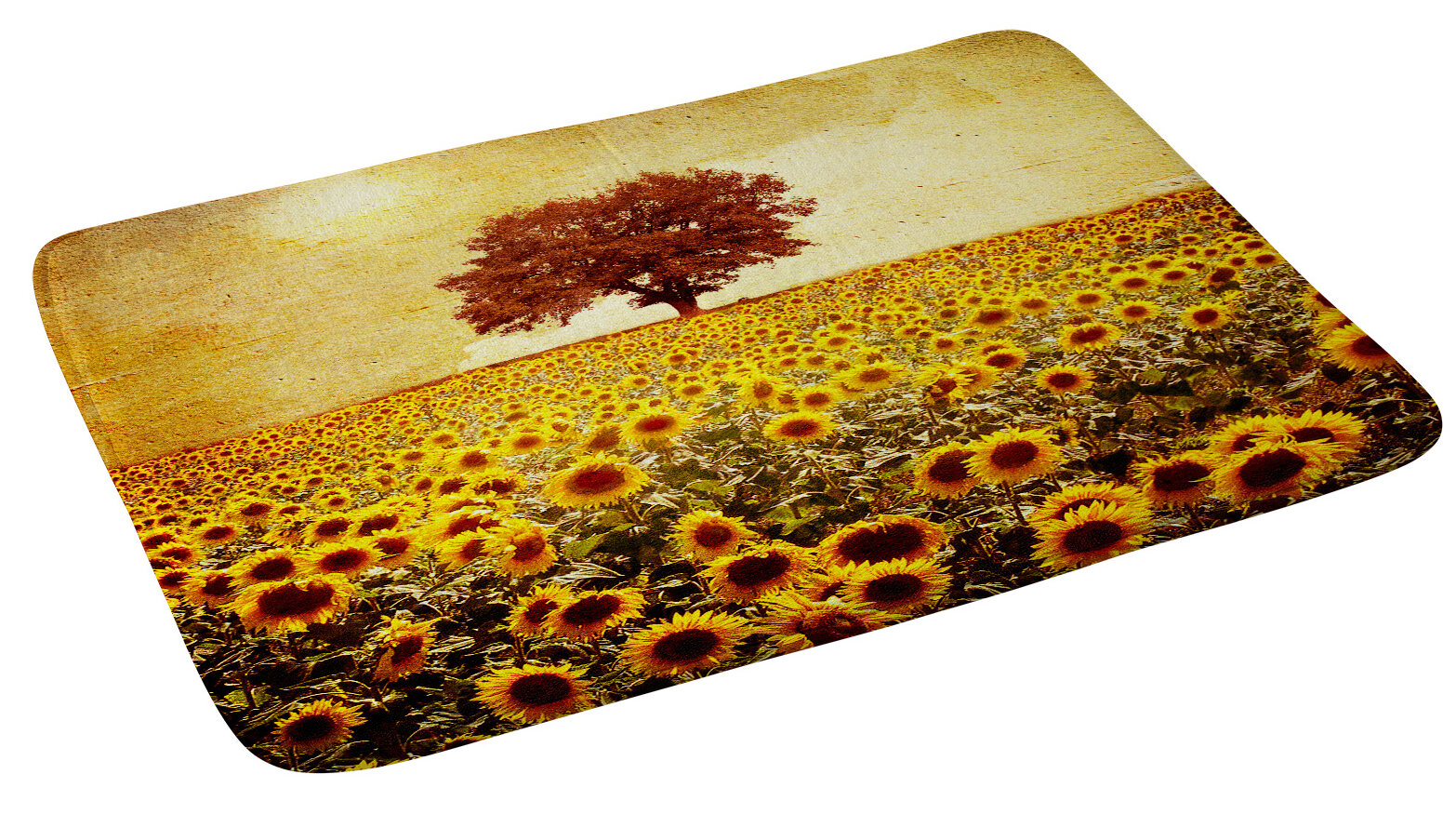 East Urban Home Viviana Gonzalez Lone Tree and Sunflowers Field Floral ...