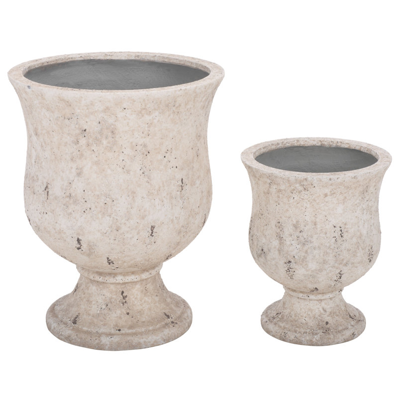 Remy Planter Pot, Antique White, 15 x 15 x 18.1
