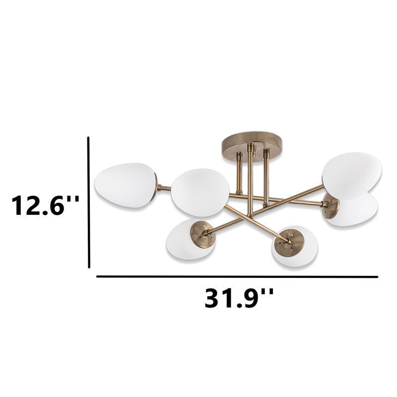 Lustre 6 lumières, Rétro