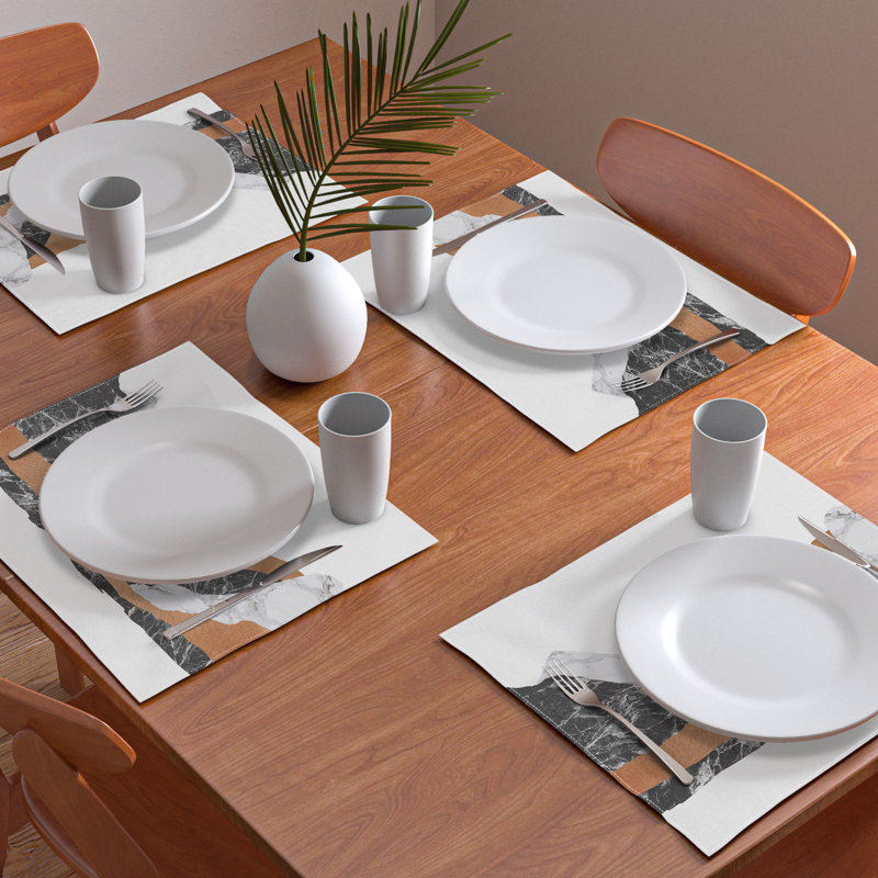 Cotton No Pattern Rectangle Placemat