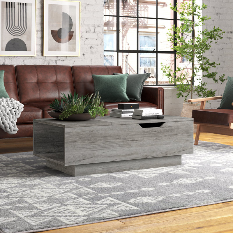 Kianna Single Coffee Table, Vintage Gray Oak