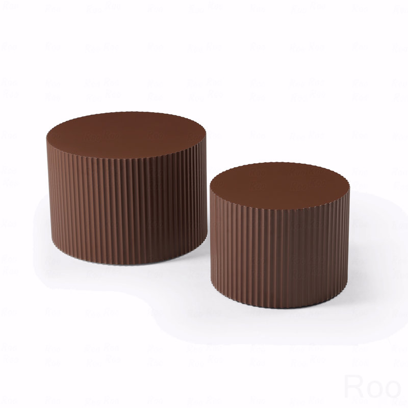 Ensemble de 2 tables gigognes en panneau de fibres à densité moyenne