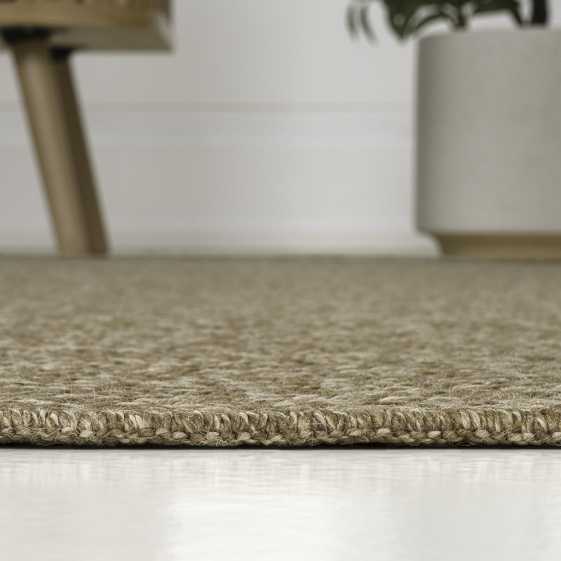 Rowena Easy Jute Scandinavian Boho Herringbone Weave Indoor/Outdoor Rug, Beige, Rectangle 7'9" x 10'