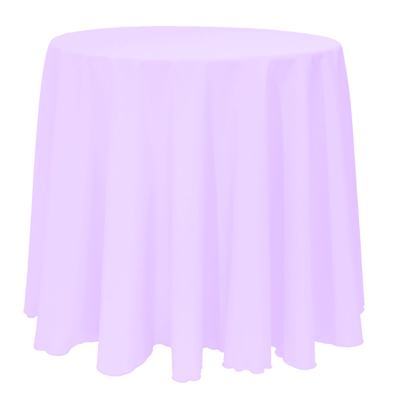 Lilac Round 96-Inch Polyester Fabric Tablecloth