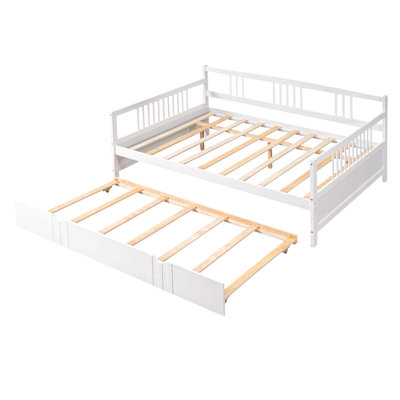 Full Size Daybed Wood Bed With Twin Size Trundle