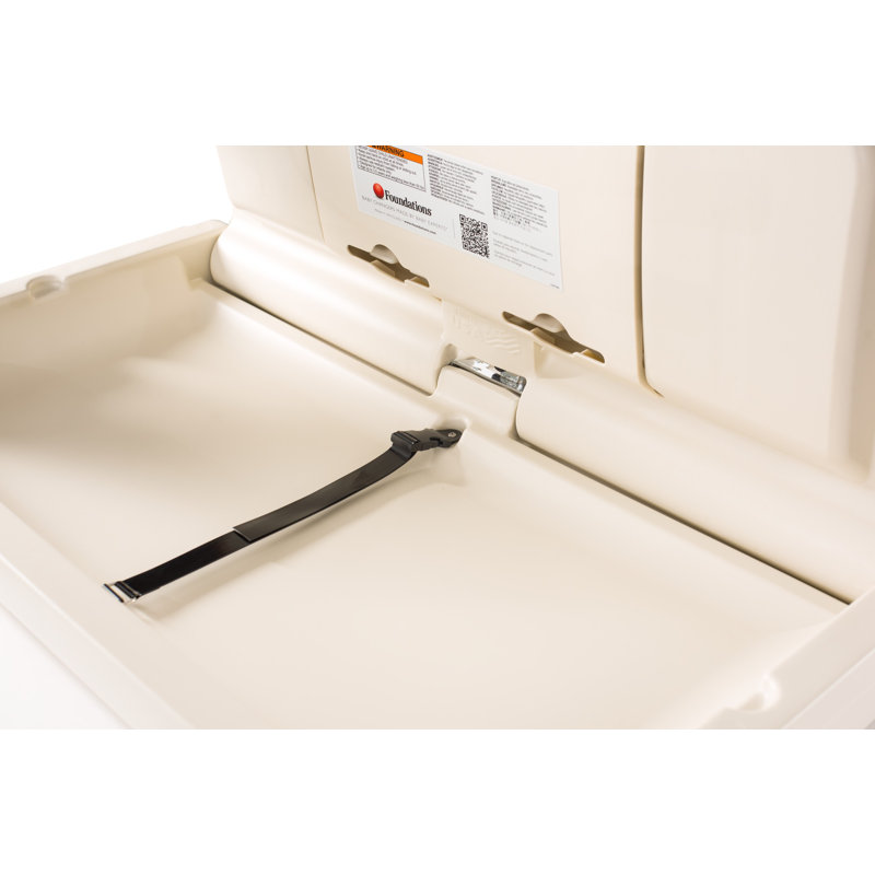Foundations Horizontal Changing Station with Safety Straps, Cream