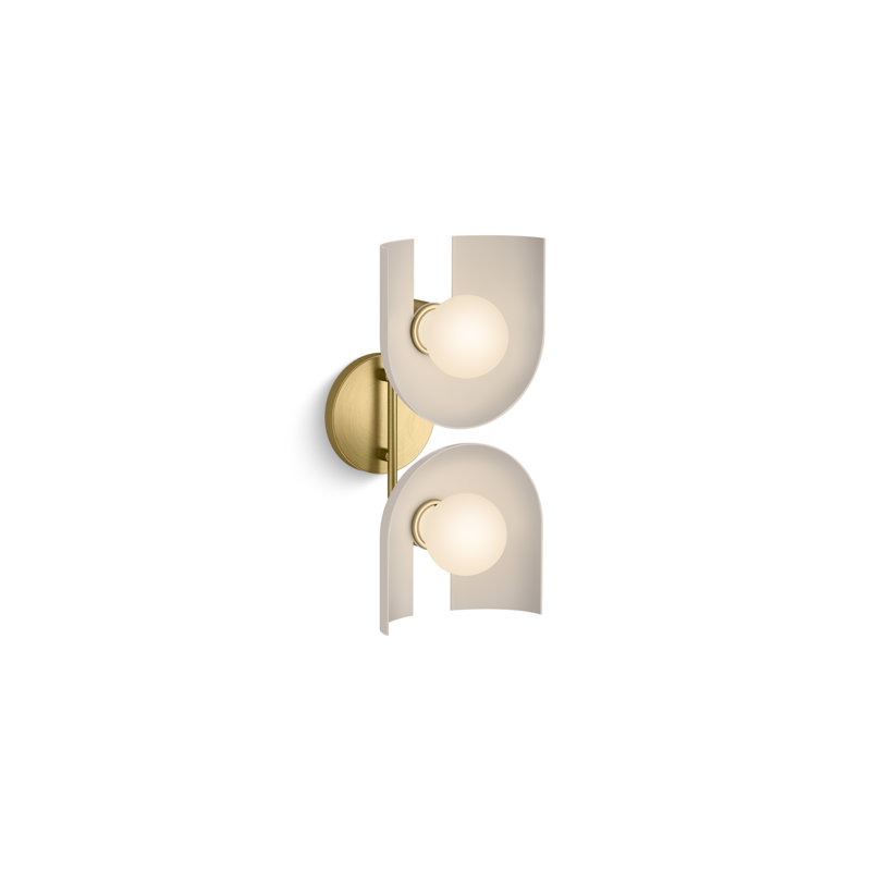 Jabot Two-Light Sconce, Cream