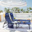 Chaise longue d'extérieur pliable à hauteur réglable avec coussin et sac Serik-506177739