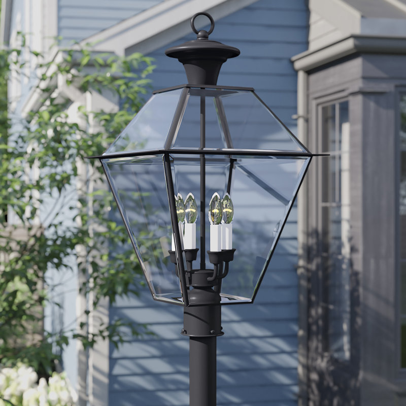 Tête de lanterne d'extérieur 4 lumières Amiree, Noir