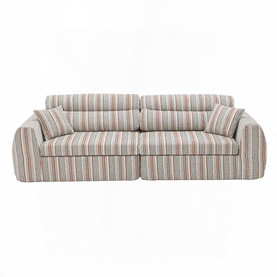 Woven Chenille Striped Compression Sofa