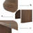 62 Inch Table - Set for 6-8 People, Wooden Kitchen Table with Grille Design, Suitable for Home, Office, Living Room-1149069250