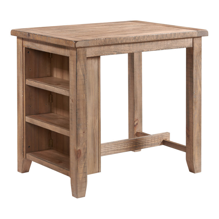 Labruna Table with 3 Open Shelves, Sandwash