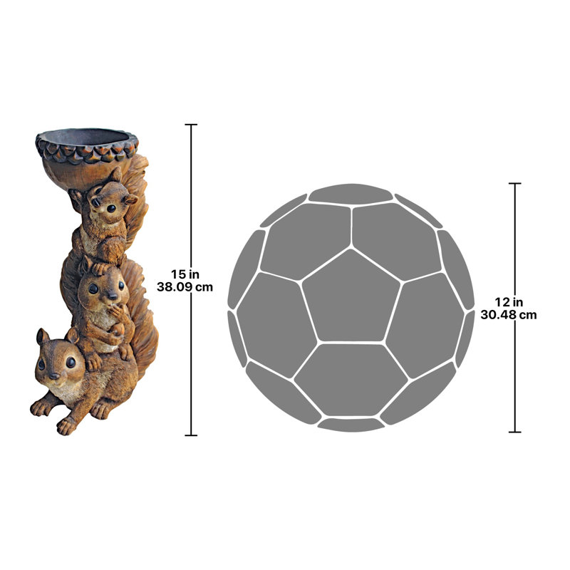Three's a Crowd Stacked Squirrel Statue