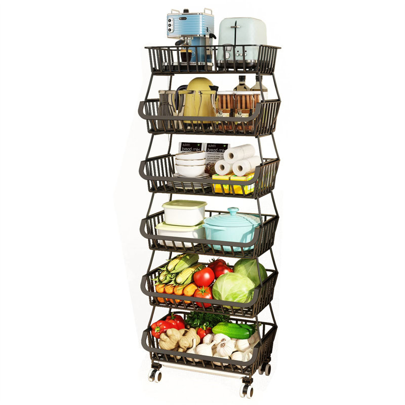 Omani 47.2'' H x 15.75'' W Utility Cart with Wheels