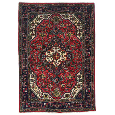 One-of-a-Kind Red Traditional 3X5 Oriental Area Rug