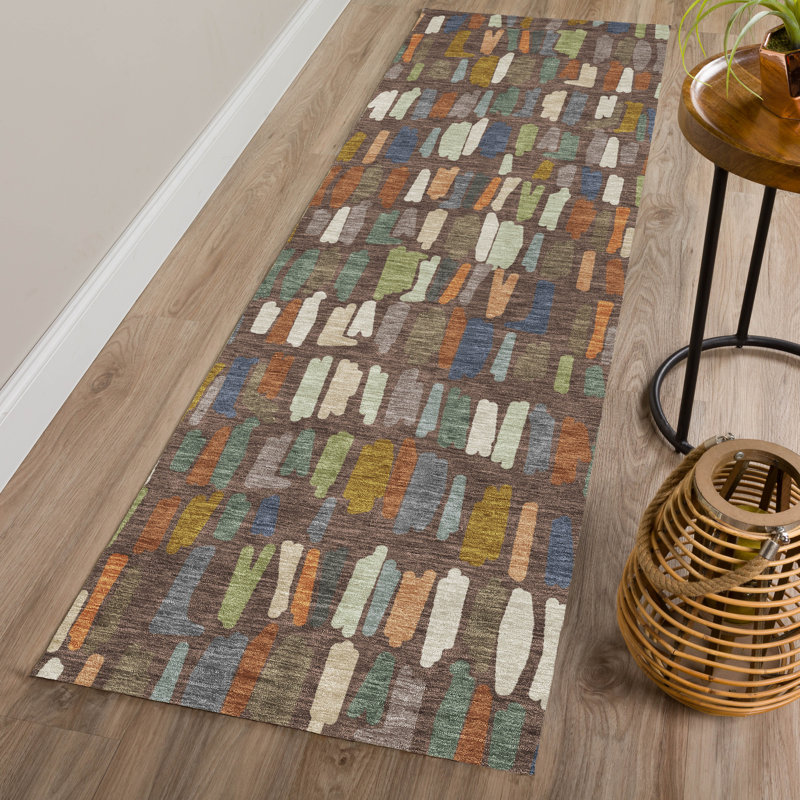Machine Washable Indoor/Outdoor Kesler ACN2377 Stripes Rug, Runner 2'3" x 7'6"