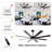 72" Ceiling Fan With Light, 6-Speed Remote Control, Reversible DC Motor, Modern 8 Blades With 6"/12"/19.5"  Downrods For Home Or Commercial Black/Walnut