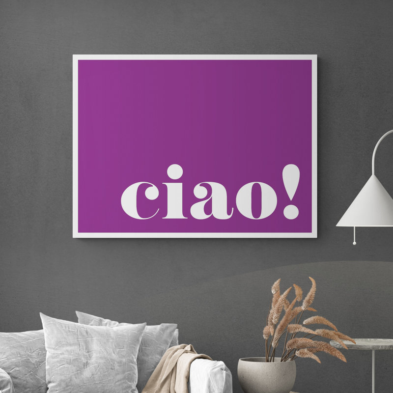 Ciao! Purple - Wrapped Canvas Print, 81cm H x 117cm W