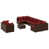 Coussin rouge cannelle / structure brune est en rupture de stock