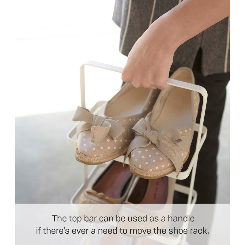 Yamazaki Steel Upright 5 Pair Shoe Rack with Handle