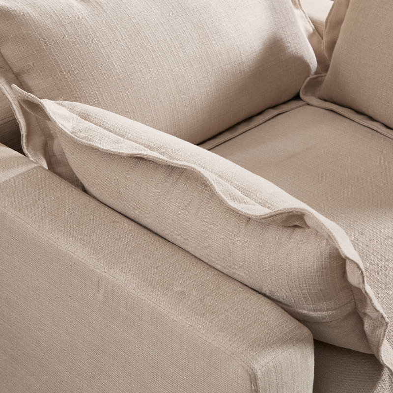 Upholstered Cloud Sofa&Couch With Ottoman