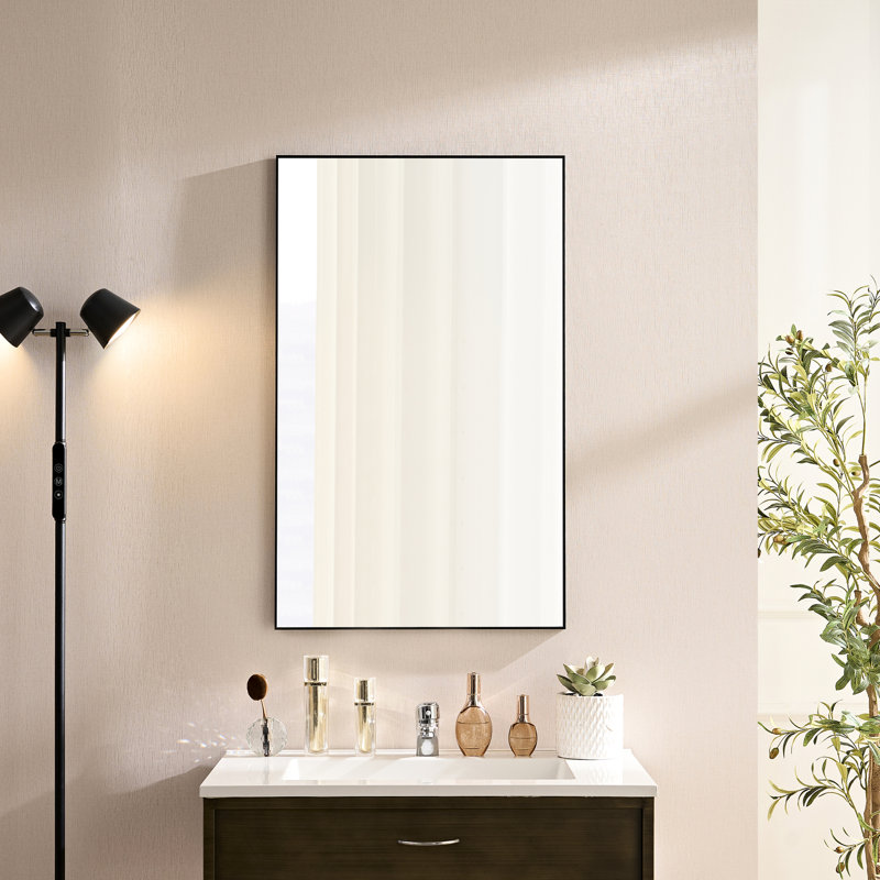 Miroir de salle de bain 60 po x 22 po, noir, Noir, 60 po x 22 po