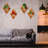 2 Piece Triangle Pine Recessed Wall Shelf