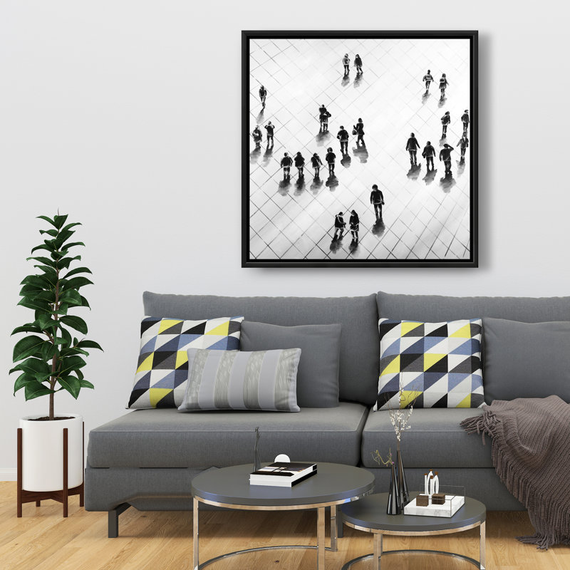 Vue aérienne de personnes dans la rue - Toile de chambre noire