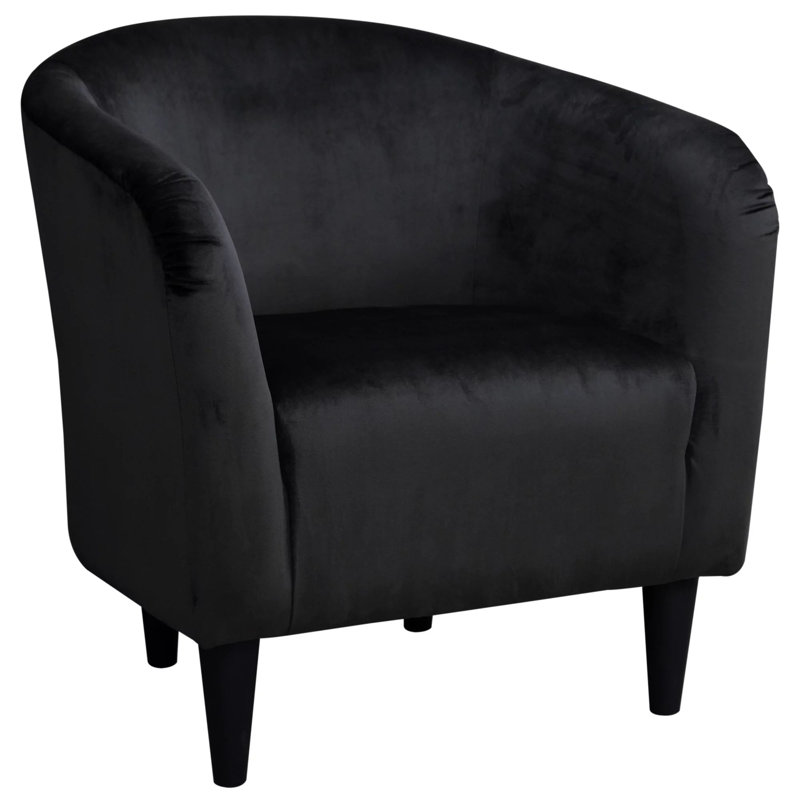 Fauteuil demi-tonneau Disdier, Microfibre noire