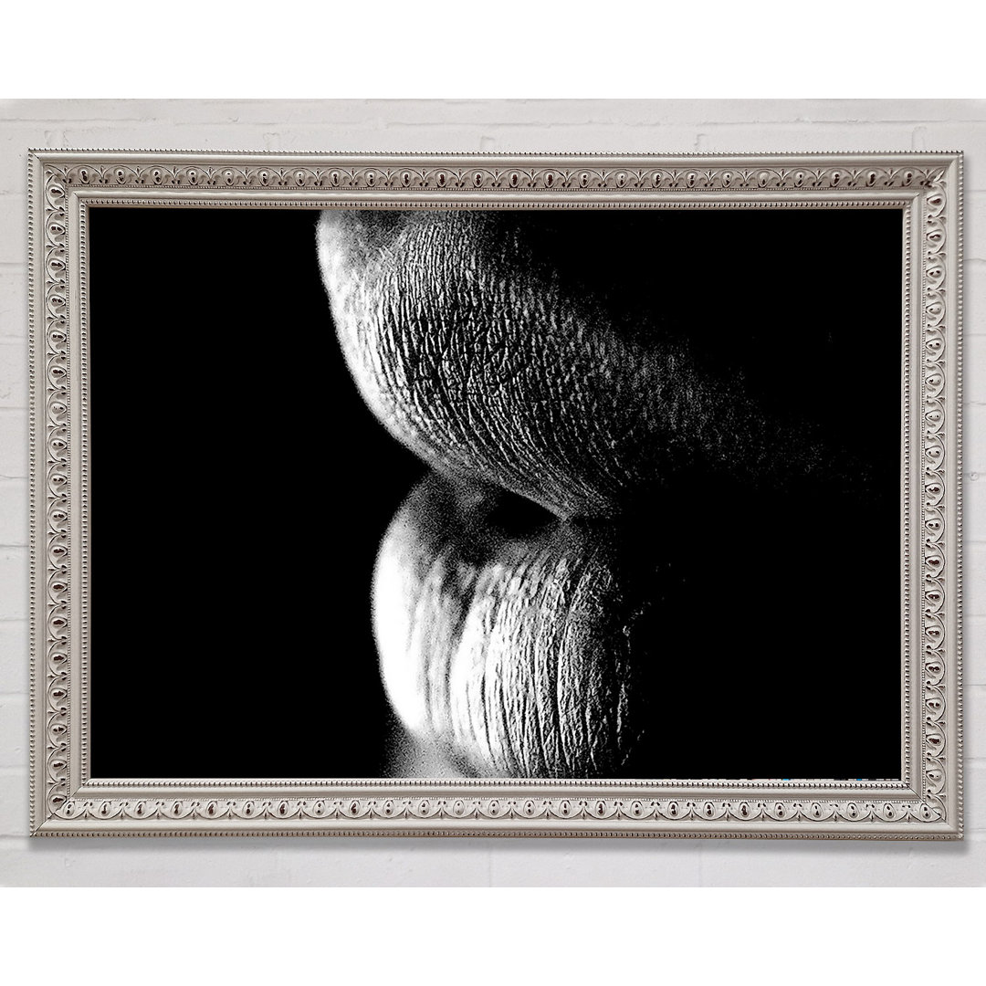 Sensual Lips B N W - Einzelner Bilderrahmen Druck