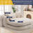 Oversized Chaise Lounge – Compression- Chenille Chair-655036096