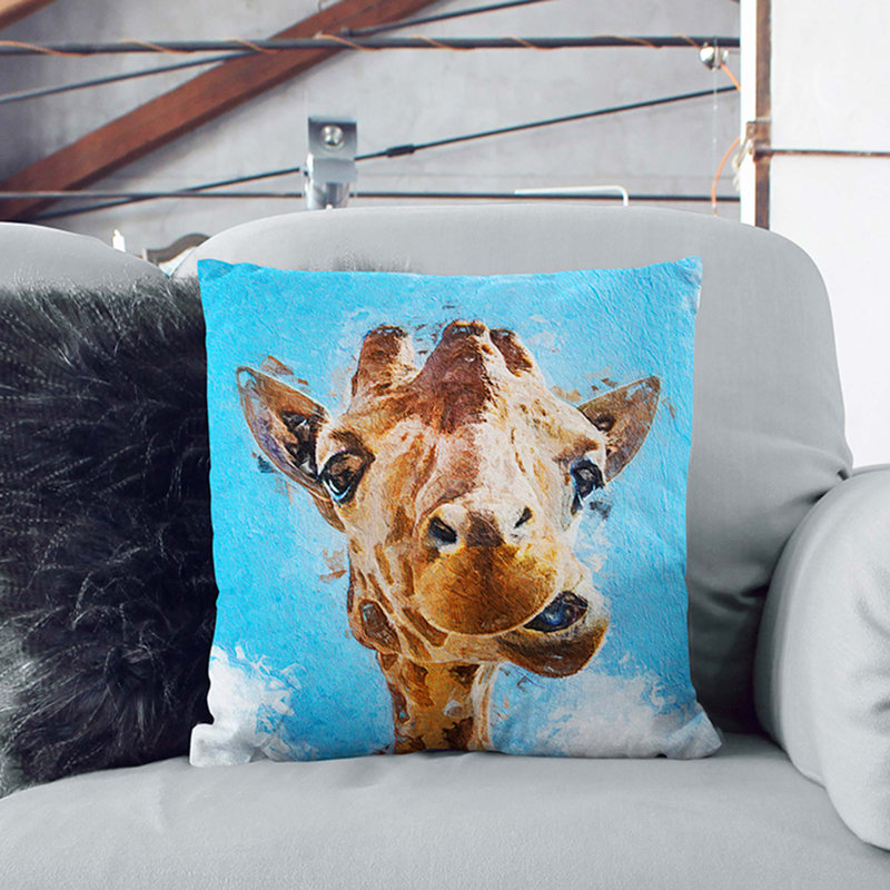 Square Throw Cushion, 55cm H x 55cm W x 20cm D
