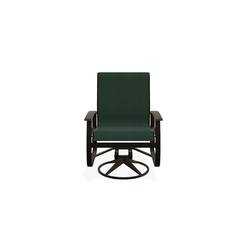 Belle Isle Outdoor Dining Armchair, Beachwood P40, Textured Beachwood, Forest Forest Green 22D Sunbrella®