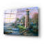 Art mural en verre épique «Lighthouse Haven 2» par Nicky Boehme, 24 po x 16 po-1344082280