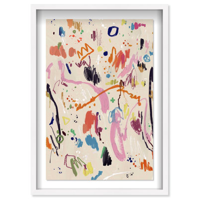 Oliver Gal Tracing Joy Abstract - Luxury Shadowbox Framed Wall Art