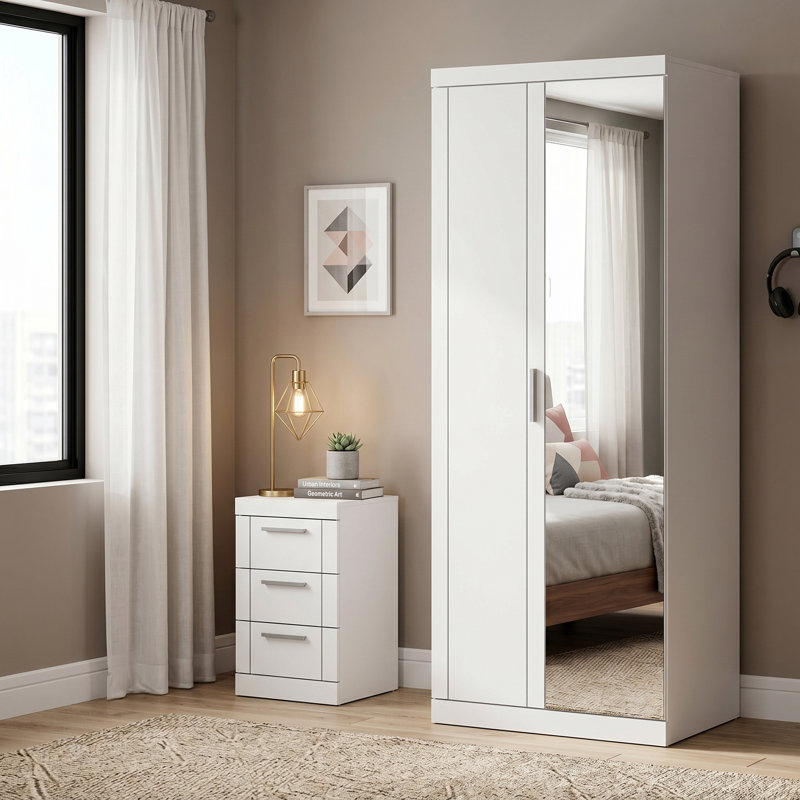 Kimberley Shine Bedroom Pair, White
