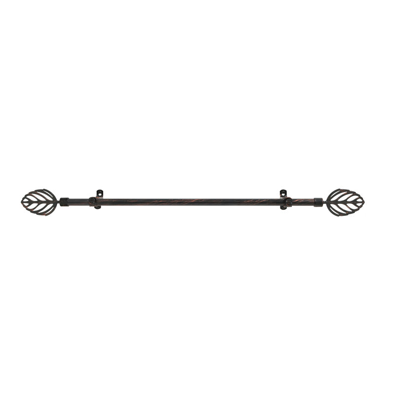 Tringle à rideaux simple ajustable 0,75 po Musa, l 66 à 120 po